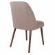 Lot de 2 Chaises Design Conway Woody Sièges de Table Séjour Chic et Tendance en Tissu Beige 48x56x85cm