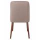 Lot de 2 Chaises Design Conway Woody Sièges de Table Séjour Chic et Tendance en Tissu Beige 48x56x85cm