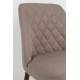 Lot de 2 Chaises Design Conway Woody Sièges de Table Séjour Chic et Tendance en Tissu Beige 48x56x85cm