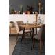 Lot de 2 Chaises Design Conway Woody Sièges de Table Séjour Chic et Tendance en Tissu Beige 48x56x85cm