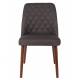 Lot de 2 Chaises Design Conway Woody Sièges de Table Séjour Chic et Tendance en Tissu Gris 48x56x85cm