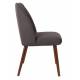 Lot de 2 Chaises Design Conway Woody Sièges de Table Séjour Chic et Tendance en Tissu Gris 48x56x85cm