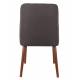 Lot de 2 Chaises Design Conway Woody Sièges de Table Séjour Chic et Tendance en Tissu Gris 48x56x85cm