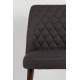 Lot de 2 Chaises Design Conway Woody Sièges de Table Séjour Chic et Tendance en Tissu Gris 48x56x85cm