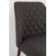 Lot de 2 Chaises Design Conway Woody Sièges de Table Séjour Chic et Tendance en Tissu Gris 48x56x85cm