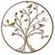 Grande Applique Murale Fronton Arbre de Vie Décoratif à Fixer en Acier Oxydé 4x70x70cm