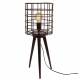 Luminaire Indus Lampe à Poser Tendance d'Appoint en Acier Marron 31x31x64cm