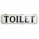 Grande Plaque Publicitaire Toilet Rectangulaire Décorative en Métal 1x19,5x69,5cm