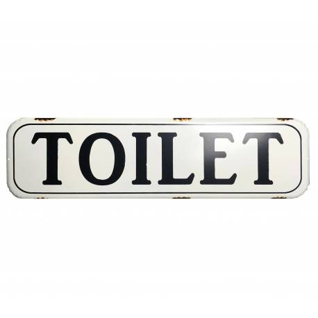 Grande Plaque Publicitaire Toilet Rectangulaire Décorative en Métal 1x19,5x69,5cm