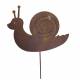 Escargot à Piquer Décoration de Jardin Ombre Silhouette en Métal Marron 0,5x31x39cm