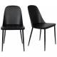 Lot de 2 Chaises Design Woody Chaise de Table PIP Noire 46x53,5x85cm