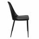 Lot de 2 Chaises Design Woody Chaise de Table PIP Noire 46x53,5x85cm