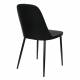 Lot de 2 Chaises Design Woody Chaise de Table PIP Noire 46x53,5x85cm