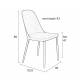 Lot de 2 Chaises Design Woody Chaise de Table PIP Noire 46x53,5x85cm