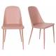 Lot de 2 Chaises Design Woody Chaise de Table PIP Rose 46x53,5x85cm