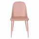 Lot de 2 Chaises Design Woody Chaise de Table PIP Rose 46x53,5x85cm