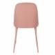 Lot de 2 Chaises Design Woody Chaise de Table PIP Rose 46x53,5x85cm