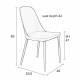 Lot de 2 Chaises Design Woody Chaise de Table PIP Rose 46x53,5x85cm
