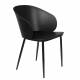 Lot de 2 Chaises Design Woody Fauteuils de Table GIGI Noire 53,5x57x81cm