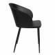 Lot de 2 Chaises Design Woody Fauteuils de Table GIGI Noire 53,5x57x81cm
