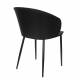 Lot de 2 Chaises Design Woody Fauteuils de Table GIGI Noire 53,5x57x81cm