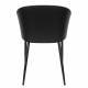 Lot de 2 Chaises Design Woody Fauteuils de Table GIGI Noire 53,5x57x81cm