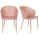 Lot de 2 Chaises Design Woody Fauteuils de Table GIGI Rose 53,5x57x81cm