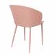 Lot de 2 Chaises Design Woody Fauteuils de Table GIGI Rose 53,5x57x81cm