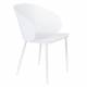 Lot de 2 Chaises Design Woody Fauteuils de Table GIGI Blanche 53,5x57x81cm