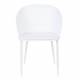 Lot de 2 Chaises Design Woody Fauteuils de Table GIGI Blanche 53,5x57x81cm