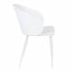 Lot de 2 Chaises Design Woody Fauteuils de Table GIGI Blanche 53,5x57x81cm