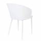 Lot de 2 Chaises Design Woody Fauteuils de Table GIGI Blanche 53,5x57x81cm