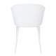 Lot de 2 Chaises Design Woody Fauteuils de Table GIGI Blanche 53,5x57x81cm