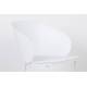 Lot de 2 Chaises Design Woody Fauteuils de Table GIGI Blanche 53,5x57x81cm