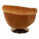 Fauteuil Lounge Member Dutchbone Style Art Déco en Velours Whisky 79x82x88cm
