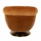 Fauteuil Lounge Member Dutchbone Style Art Déco en Velours Whisky 79x82x88cm