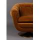 Fauteuil Lounge Member Dutchbone Style Art Déco en Velours Whisky 79x82x88cm