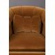 Fauteuil Lounge Member Dutchbone Style Art Déco en Velours Whisky 79x82x88cm