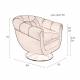 Fauteuil Lounge Member Dutchbone Style Art Déco en Velours Whisky 79x82x88cm