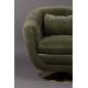 Fauteuil Lounge Member Dutchbone Style Art Déco en Velours Vert Olive 79x82x88cm