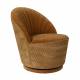 Fauteuil Lounge Madison Dutchbone Assise Design Art Déco en Velours Whisky 67x76x78cm