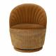 Fauteuil Lounge Madison Dutchbone Assise Design Art Déco en Velours Whisky 67x76x78cm
