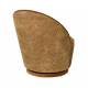 Fauteuil Lounge Madison Dutchbone Assise Design Art Déco en Velours Whisky 67x76x78cm