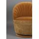 Fauteuil Lounge Madison Dutchbone Assise Design Art Déco en Velours Whisky 67x76x78cm