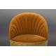 Fauteuil Lounge Madison Dutchbone Assise Design Art Déco en Velours Whisky 67x76x78cm