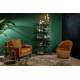 Fauteuil Lounge Madison Dutchbone Assise Design Art Déco en Velours Whisky 67x76x78cm