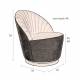 Fauteuil Lounge Madison Dutchbone Assise Design Art Déco en Velours Whisky 67x76x78cm