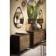 Buffet Agra 2 Portes 3 Tiroirs Athezza Bahut Rangement Séjour en Bois et Métal 45x80x150cm