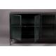Buffet Boli Dutchbone Meuble de Rangement Bahut en Acier et Verre 35x80x150cm