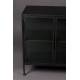 Buffet Boli Dutchbone Meuble de Rangement Bahut en Acier et Verre 35x80x150cm